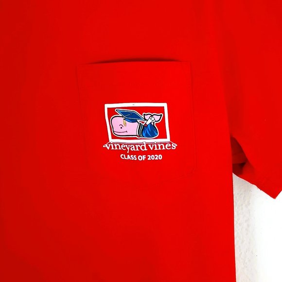 Vineyard Vines Red Tee Shirt XS Short Sleeved. Class Of 2020 - Picture 3 of 6